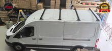 Load image into Gallery viewer, Set of 4 Heavy Duty Black Roof Racks Suitable for Ford Transit 350L High Roof Van