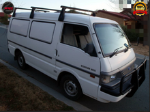 Load image into Gallery viewer, Set of 3 Heavy Duty Black Roof Racks (Mazda E2000 Van High Roof 1984-2006)