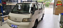 Load image into Gallery viewer, Set of 2 Heavy Duty Black Roof Racks fits (MAZDA E Series Van SWB (Low Roof) 1984 to 2006)