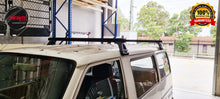Load image into Gallery viewer, Set of 2 Heavy Duty Black Roof Racks fits (FORD Econovan Van SWB (Low Roof) 1984 to 2006)