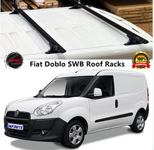 Load image into Gallery viewer, Set of 2 Heavy Duty Black Roof Rack Fits for Fiat Doblo LWB 2013-2024