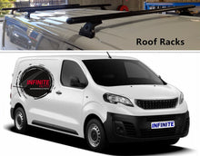 Load image into Gallery viewer, Set of 3 Heavy Duty Black Roof Racks Suitable for Peugeot Expert 2019-onwards