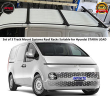 Load image into Gallery viewer, Set of 3 Straight Mount Systems Roof Racks Suitable for 2021+ Hyundai Staria Load