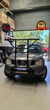 Load image into Gallery viewer, Matte Black Nudge bar With T-Rack ( Nissan Navara D40 2005-2014)
