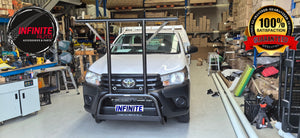 Matte Black Nudge bar With T-Rack (Toyota Hilux 2015 to 2024)