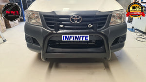 Matte Black Nudge bar With T-Rack (Toyota Hilux 2005 to 2014)