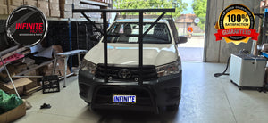 Matte Black Nudge bar With T-Rack (Toyota Hilux 2015 to 2024)