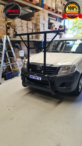 Matte Black Nudge bar With T-Rack (Toyota Hilux 2005 to 2014)