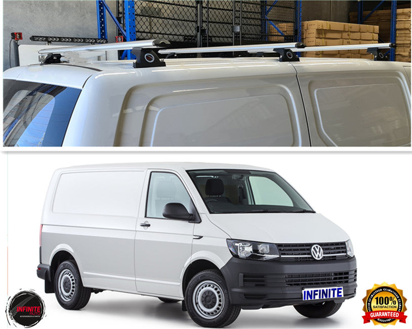 Set of 3 Heavy Duty  Silver Roof Rack Fits for Volkswagen Transporter T5 T6 2004-2022