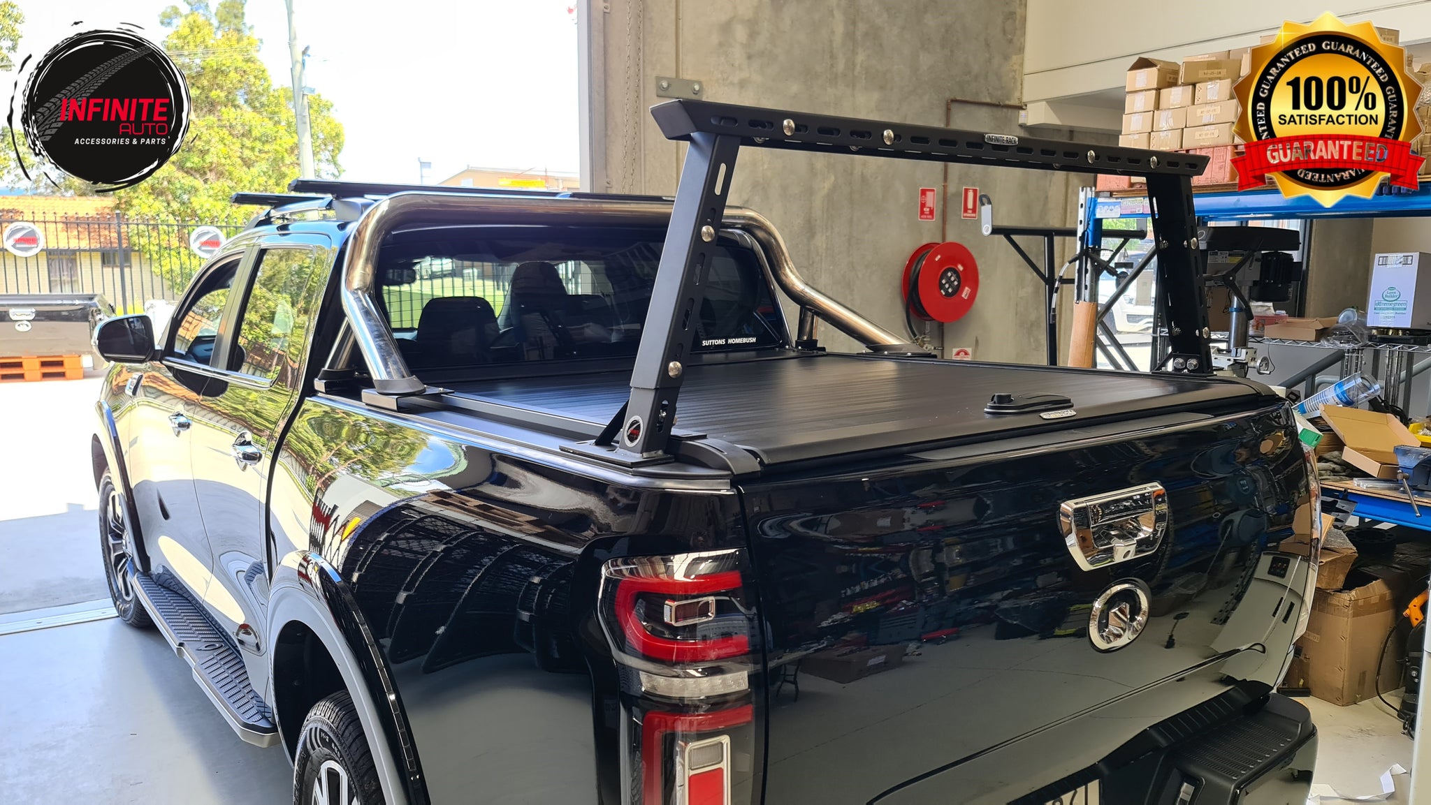 Auto Track Line Moving Racks Adjustable Ladder Rack Suitable for Ute's Roller Shutter Track Mount S ...