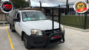 Matte Black Nudge bar With T-Rack (Mazda BT-50 2005-2011)