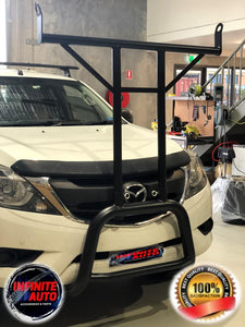 Matte Black Nudge bar With T-Rack (Mazda BT-50 2012-2020)