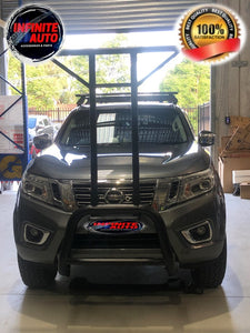 Matte Black Nudge bar With T-Rack ( Nissan Navara 2015-2021)