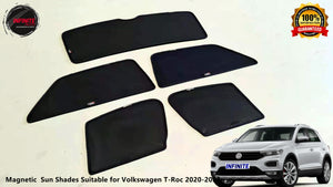 Magnetic Car Window Privacy Sun Shades Suitable for Volkswagen T-Roc 2020-onwards