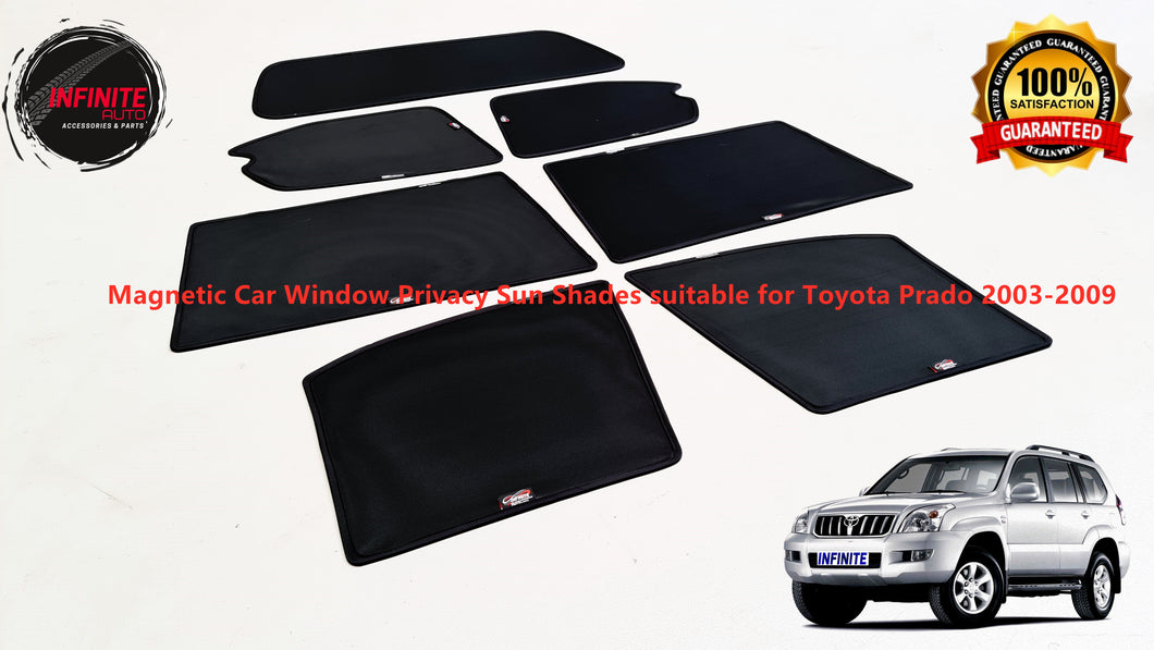 Magnetic Car Window Privacy Sun Shades suitable for Toyota Prado 120s 2003-2009