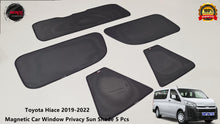 Load image into Gallery viewer, Magnetic Car Window Privacy Sun Shade 5 Pcs suitable for (Toyota Hiace 2019-onwards)
