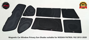 Magnetic Car Window Privacy Sun Shades suitable for NISSAN PATROL Y62 2012-onwards