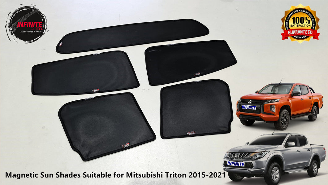 Magnetic Car Window Privacy Sun Shades 5 Pcs Suitable for Mitsubishi Triton 2015-onwards