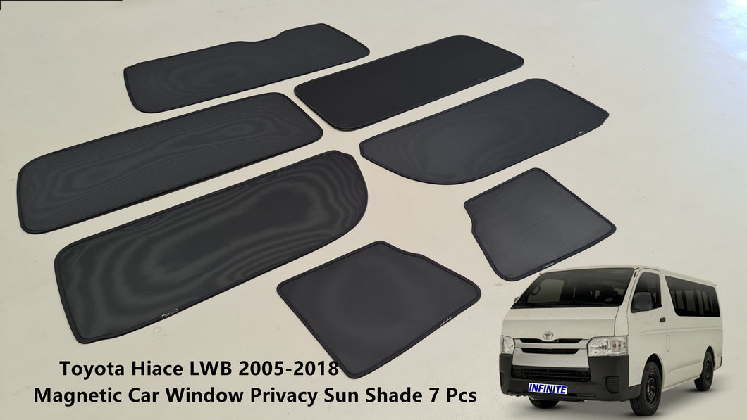 Magnetic Car Window Privacy Sun Shade 7 Pcs suitable for (Toyota Hiace 2005-2018)