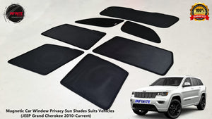 Magnetic Car Window Privacy Sun Shades Suits Vehicles JEEP Grand Cherokee 2010-Current