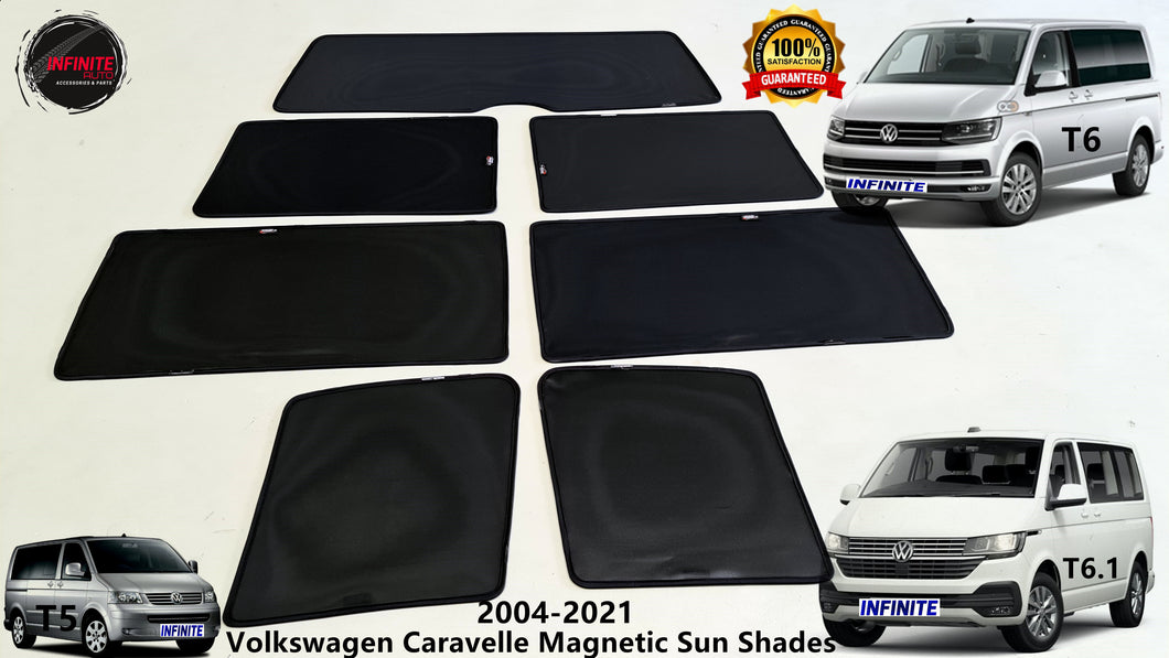 Magnetic Car Window Privacy Sun Shade 7 Pcs suitable for (Volkswagen Caravelle 2004-onwards)