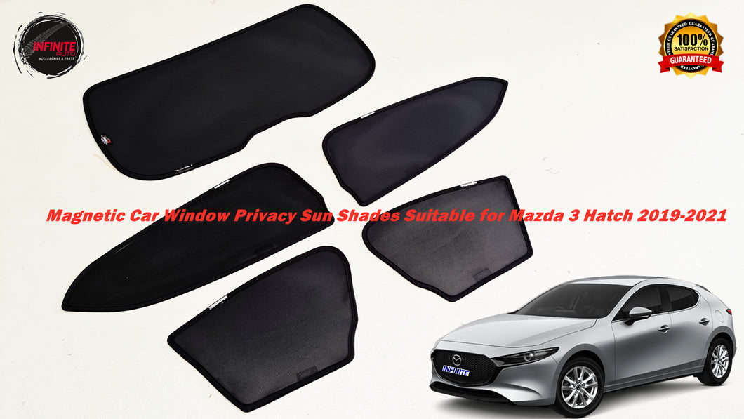 Magnetic Car Window Privacy Sun Shades suitable for Mazda 3 Hatch  2019-onwards