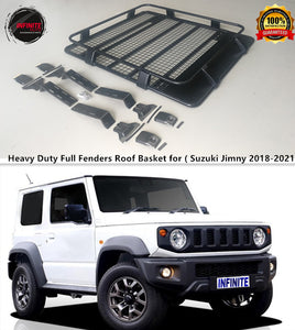 Aluminium Heavy Duty Full Fenders Roof Basket for ( Suzuki Jimny 2018-2022 )