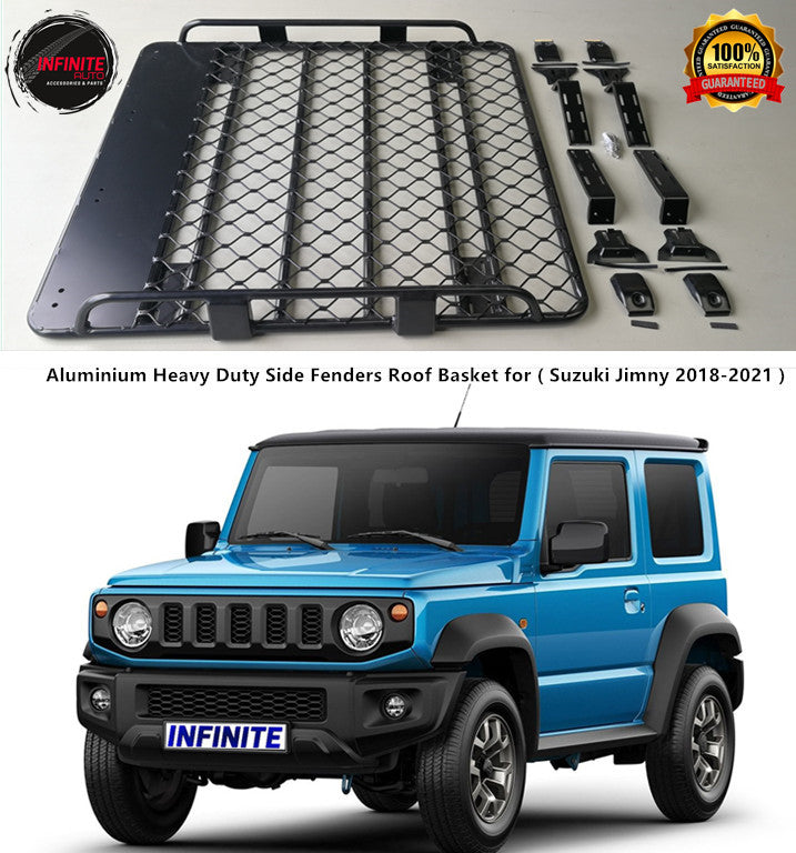 Aluminium Heavy Duty Side Fenders Roof Basket for Suzuki Jimny 2018-2023