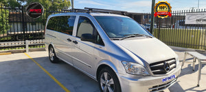 Set of 4  Heavy Duty Black Roof Racks Suitable for Mercedes-Benz Vito/ Valente 2005-onwards