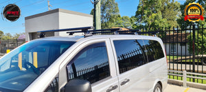 Set of 4  Heavy Duty Black Roof Racks Suitable for Mercedes-Benz Vito/ Valente 2005-onwards