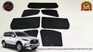 Magnetic Car Window Privacy Sun Shades suitable for LDV D90 2018-onwards