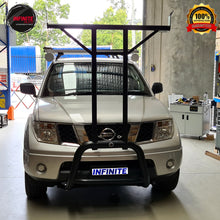 Load image into Gallery viewer, Matte Black Nudge bar With T-Rack ( Nissan Navara D40 2005-2014)
