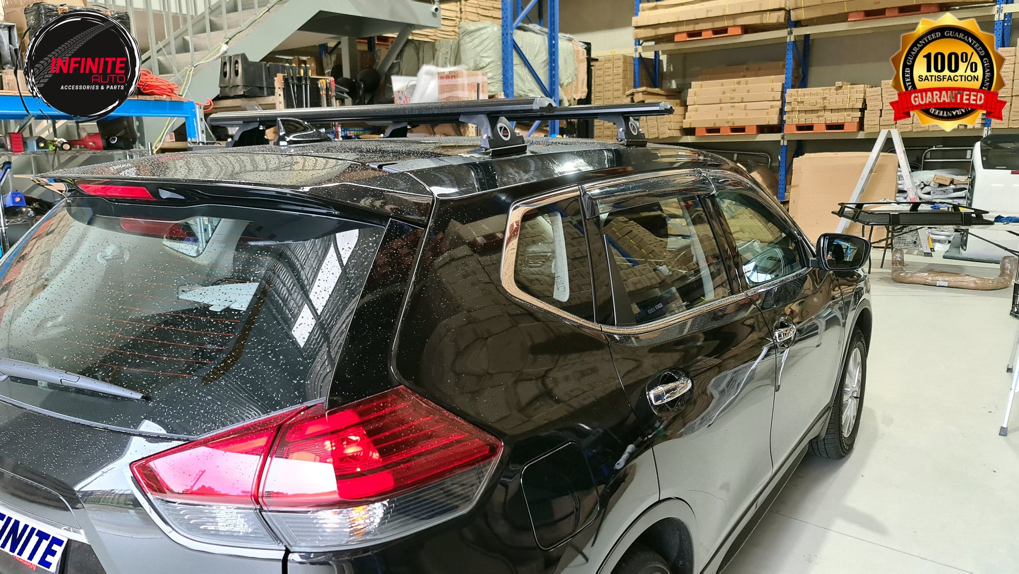 Barres de toit compatibles avec Nissan X-Trail (T32) 2014-2023 - Barres de toit Hook avec clé - En aluminium - Gris Barres de toit compatibles avec Nissan X-Trail (T32) 2014-2023 - Barres de toit Hook avec clé - En aluminium - Gris